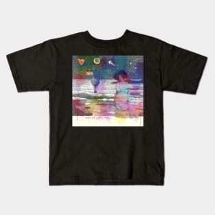 Above the Clouds, Night, Dreaming Kids T-Shirt